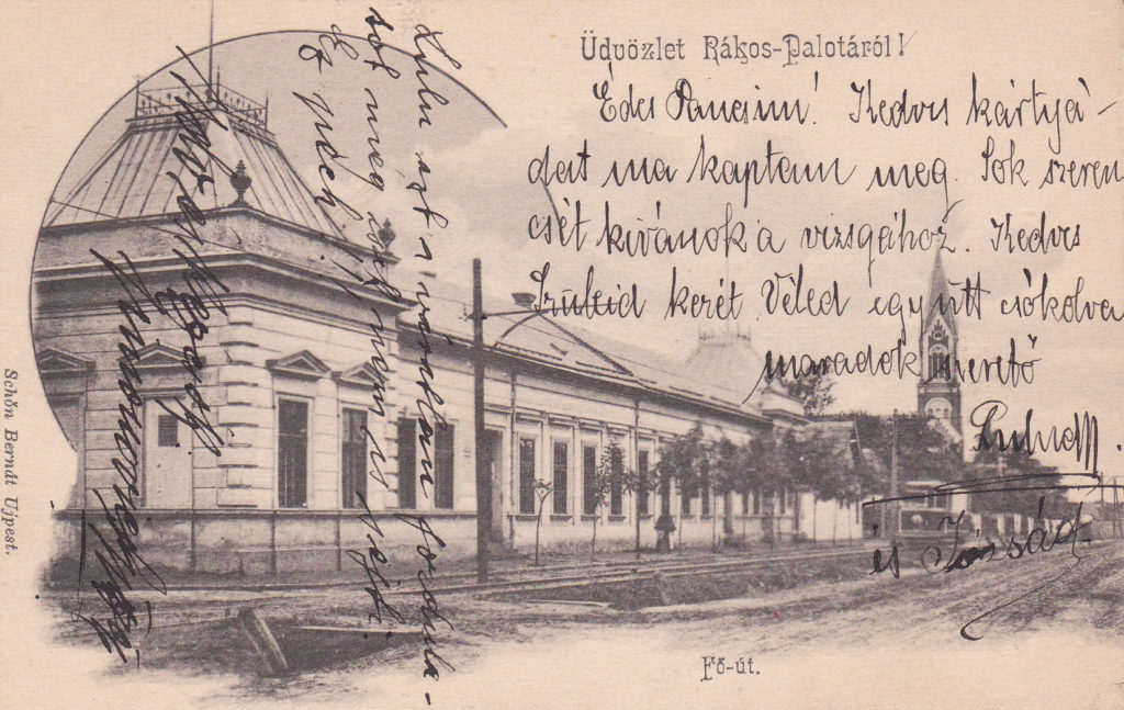 119 - Üdvözlet Rákos-Palotáról - 1902 - Schön Bernát Újpest